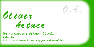 oliver artner business card